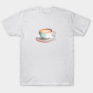 Cappuccino Heart Art T-Shirt